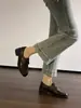 Mocasines de Velcro Estilo Británico para Mujer 2026 Nuevos Retro para Commuting Zapatos Pequeños de Cuero Suave Slip-ons