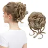 Pelucas Transfronterizas Europeas y Americanas, Moños de Cabello Natural Esponjosos, Moño de Cabello Largo para Mujer, Moño de Cabello Largo Rizado Realista, En Stock