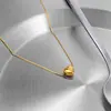 Ins Estilo Coreano Nuevo Collar de Acero de Titanio Joyería Moda para Mujer Lujo Accesible Simple Acero Inoxidable Chapado en Oro Joyería de Corazón