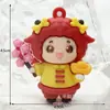 Pingente Chaveiro Ano do Carneiro 2027 Mascote de Ano Novo Pingente Pequeno Tridimensional Dinastia Chinesa Ano do Carneiro Caixa Surpresa Boneca Zodíaco Carneiro