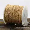 Accesorios de joyería DIY cadena de oro de 14K cadena de 2 mm 100 yardas un rollo de color latón con retención de color oro y plata cadena o