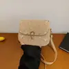 Bolso de Hombro Cruzado Tejido Casual Elegante de Paja con Encaje Bordado Floral para Mujer 2026 Nuevo de Moda Primavera y Verano