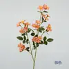 Flor de Malva artificial de 2 ramas, tallo único para ceremonia de boda, fondo de techo de salón, arreglo floral de seda con un toque de alta gama, adecuado para decoración de jarrón de hotel