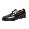 Desejo Padrão Crocodilo Britânico Casual Masculino Estilo Coreano Moda Tendência Cabeleireiro Sapatos de Couro Sapatos de Cano Baixo Sapatos Masculinos