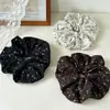 Scrunchies florais coreanos e japoneses, elásticos de cabelo frescos estilo floresta para rabo de cavalo, acessórios de cabelo scrunchie, elásticos de cabelo