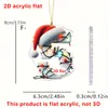 Nuevas Decoraciones Navideñas Digitales Personalizadas Transfronterizas 0-9 Decoraciones para Árbol de Navidad Colgantes para Espejo Retrovisor de Coche