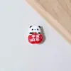 Accesorios de Resina de Personaje Panda Fruta de Dibujos Animados DIY Pegamento Cremoso Pasador Cuerda para el Cabello Funda para Teléfono Móvil Parche para Vehículo Eléctrico