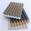 Panel Decorativo de Pared de Fondo para TV Madera Maciza Siete Rejillas Tablero de Rejilla Fina Fibra de Madera de Bambú Chapa de Madera Panel de Pared Fabricante Personalizado