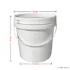 Cubo de plástico redondo de 3 litros para cebo de grado alimenticio 3 kg cubo de plástico cubo de aceite cubo sellado cubo redondo con tapa