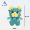 Colgantes de Animales del Zodiaco Tejidos a Crochet, Adornos para Llavero de Bolso Tejido con Hilo, Decoraciones Colgantes de Muñeco de Dibujos Animados Tejidos