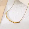 Collar Transfronterizo Europeo y Americano Nuevo Diseño Lava Estéreo Gota de Agua Acero Inoxidable Femenino y Versátil Chapado en Oro de 18K