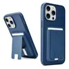 Adecuado para Apple 15Promax Funda para Teléfono Móvil con Portatarjetas Integrado Funda para Teléfono Móvil Iphone14 con Portatarjetas de Enchufe