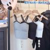 Cuatro Estaciones Simple Tirantes para Niña con Almohadilla para el Busto, Top Tubo, Hermoso Espalda Descubierta Ropa Interior Básica al Mayoreo Estudiante Ropa Interior Sexy Chaleco Exterior