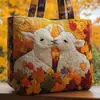 2026 Nueva Serie Transfronteriza de Cordero Estampado Digital Bolso Tote Acolchado de Hombro de Moda
