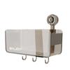 Estante de almacenamiento para baño con ventosa, mueble para lavabo, cosméticos, sin perforaciones, para colgar en la pared, caja de almacenamiento para colgar en la encimera