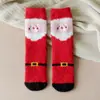 Meias de Natal de Lã Coral Meias Femininas Espessas Meias Vermelhas Meias Quentes de Casal Meias de Chão Fofas de Desenho Animado Meias de Neve Atacado