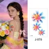 Pequeñas Pegatinas de Tatuaje Serie de Flores Acuarela Fresca Fotografía de Disfraces Impermeables Sudor Duraderas para Muñeca y Tobillo