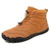 Botas de Nieve de Invierno para Hombre, Gruesas, Impermeables, Antideslizantes, Zapatos de Algodón para Ancianos, Cálidos, Forrados de Felpa, Corte Medio, Duraderas para Personas de Mediana Edad