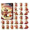 Navidad 2026 Nuevo Llegado Cuenta Regresiva Adviento Decoración Navideña Acrílica Colgante de Regalo