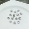 Arte de Uñas de Moda con Pedrería Grande, Montones de Cristales, Corazón Inclinado Súper Brillante, Ángulo Recto Rectangular, Decoración de Uñas de Perlas Colocadas a Mano