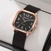 Relógio Quadrado da Moda Feminino Casual com Pulseira de Silicone Relógio de Quartzo para Meninas Relógio Reloj Mujer