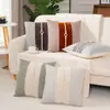 Almofadas Decorativas Modernas Estilo Chinês Novo para Sofás de Sala, Capas de Almofada Trançadas com Corda para Sofás de Apartamentos Decorados, Almofadas Lombares de Cama