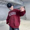 Estilo Primavera e Outono 2025 Moletons Infantis para Meninos e Meninas Letras em Inglês Tendência da Moda