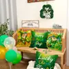 Nova Fronha de Travesseiro do Dia de São Patrício da Amazon Estampa de Anão Capa de Almofada de Sofá Atmosfera Festiva Fronha Decorativa para Cintura