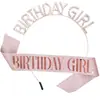 Diadema para Cumpleañera Accesorios para el Cabello de Niña Dulce Accesorios para el Cabello Tirantes Brillantes Cinturón de Etiqueta Lujo