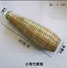 Cesta de pesca para peces jaula para anguilas amarillas jaula de peces tejido de bambú cesta de bambú cesta para recoger té hecha a mano pura accesorio de actuación artesanal decoración