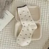 Calcetines suxinaimin de Primavera y Otoño para Mujer Estilo Francés Suave Flor Pequeña de Media Pantorrilla Calcetas ins de Encaje Femeninas con Volantes