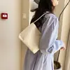 Bolso de Hombro Satchel de Moda Ins Coreano de Nicho Bolso Tote Cubo Gran Capacidad Simple Versátil Bolso de Hombro para Ropa de Trabajo