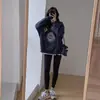Sudadera Otoño Ropa de Mujer Manga Larga Holgada Talla Grande Sudadera Top de Pareja Sudadera de Otoño para Mujer Forrada de Polar Gruesa Mujer