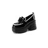 Zapatos de Cuero Estilo Británico Mary Jane de Tacón Alto y Suela Gruesa, Estilo Nuevo, Tacón Grueso de 10 cm, Zapatos de Mujer para Ponerse y Quitarse para Primavera y Otoño