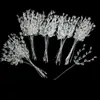 Cadena Decorativa de Hilo de Aluminio con Cuentas de Uva de Cristal de Imitación, Cadena de Cuentas Conectadas con Diamantes, Gota Plana Acrílica Muy Transparente para Bodas