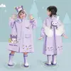 Capa de chuva infantil para alunos do ensino fundamental, adequada para meninos e meninas do jardim de infância, impermeável, à prova de chuva, poncho de chuva portátil com desenho
