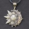 Cross-border Hot Sale Sol Smiley e Celestial Colar Mandala Flor Senhora Pingente Geométrico Religioso Viking Ornamentos