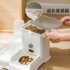Tazón Cerámico Integrado para Agua Potable y Comida con Alimentación Automática para Perro, Cuenco para Comida para Gato, Cuenco Doble, Cuenco para Comida para Perro, Suministros para Mascotas