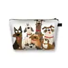 2025 Cross-Border Teum Cachorrinho Fofo Armazenamento Portátil Passeio Feminino Bolsa de Cosméticos Material Poliéster Bolsa para Armazenamento de Artigos de Higiene Pessoal