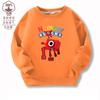 Novo Infantil Transfronteiriço Primavera e Outono Numberblocks Blocos de Construção Digitais Moletom Infantil Fino Estampado com Desenho Animado Tendência