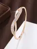 Nuevo Pulsera de Cruz Simple con Microincrustaciones de Zirconia Estilo Europeo y Americano de Amazon, Joyería de Lujo Ligero de Alta Gama Transfronteriza
