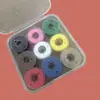 Linha para Máquina de Costura, Linha Roxa para Costura Doméstica, Rolo Pequeno Multicolorido, Linha Plana para Costura, Porta-Bobinas Antigo