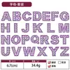 Parches bordados de letras florales morados de Halloween, 26 parches de letras en inglés, Parches DIY para sombreros y bolsos