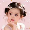 Presilhas de Cabelo Fofas de Gato de Desenho Animado para Meninas, Presilhas para Franja Lateral, Presilhas Bico de Pato para Cabelo da Testa, Grampos que Não Marcam, Acessórios de Cabelo