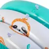 Piscina inflável infantil redonda e espessa para brincar na água, com estampas de animais, design de fundo com bolhas e piscina de bolinhas para banho de bebê