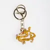 Chaveiro de Carro com Borla de Dragão do Zodíaco Estilo Chinês Anel de Chaveiro Pingente para Bolsa de Mulher de Metal Fofo Presente Criativo