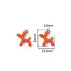 Pingente de Cachorro Balão de Liga Colorida Macaron Brincos Charme de Cachorro Balão Acessórios para Chaveiro Colar