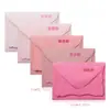 Sobres para Tarjetas de Felicitación de la Serie Rosa Sencilla Más Vendidos Transfronterizos con Bordes Ondulados de Colores, Invitaciones Estilo Europeo Hechas a Mano, Sobres Estilo Occidental