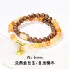 Jingdong jóias pedra natural sândalo olhos pretos Bodhi anel de corrida anel duplo pulseira homens e mulheres pulseira de mão atacado