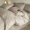 Conjunto de Quatro Peças Jacquard 100% Algodão com 60 Contagens, Lençol e Capa de Edredom 100% Algodão Classe A, Roupa de Cama Nantong, Conjunto de Três Peças para Dormitório de Primavera 4